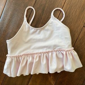Blush Pink Mini Peplum Swim Top